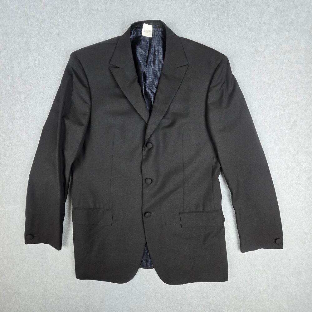 Jil Sander Size R50 Black Wool Mohair Blend 3 button Blazer Suit Coat